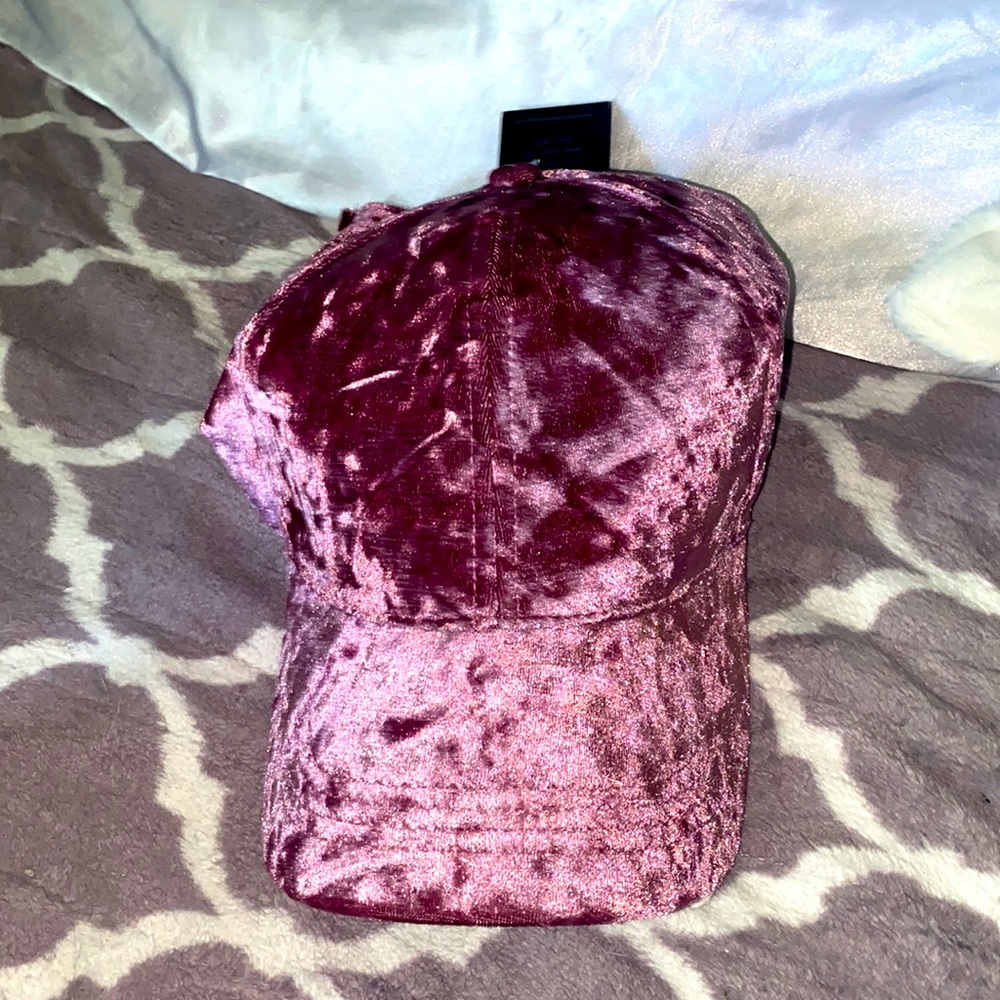 Pink velvet hat- David and Young